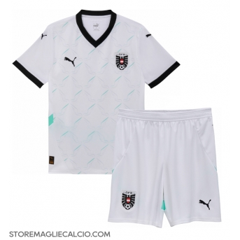 Austria Maglia Gara Trasferta Repliche Europei 2024 Bambino